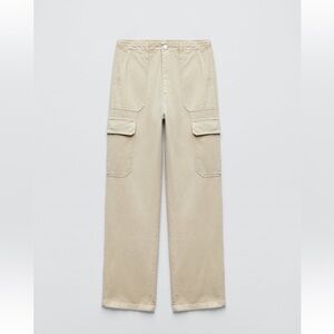 Zara TRF Straight HIGHRISE Cargo Pants